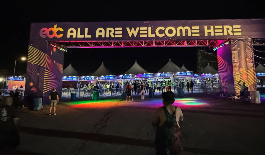 'All Are Welcome Here' Banner at EDC 2025